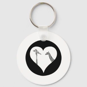 Llavero Grúas del amor de las jirafas