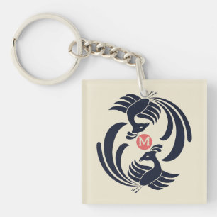 Llavero grúas dobles vintage