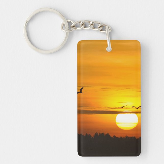 Llavero Grullas al amanecer (Frente)