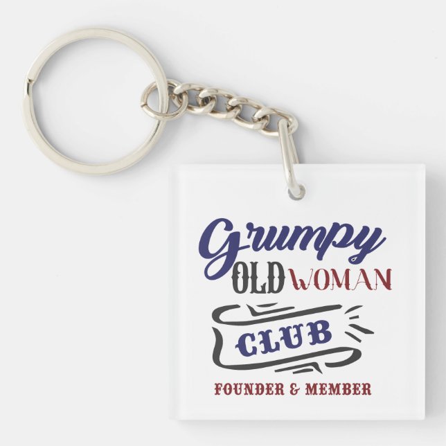 Llavero Grumpy Old Woman Club Funny (Frente)