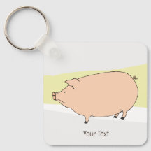 Grumpy Pig Colores Neutrales Keychain Personalizad