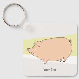 Llavero Grumpy Pig Colores Neutrales Keychain Personalizad