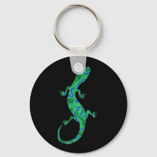 Llavero Grüner Gecko ArtDeco