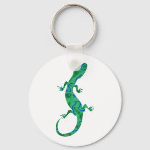 Llavero Grüner Gecko ArtDeco