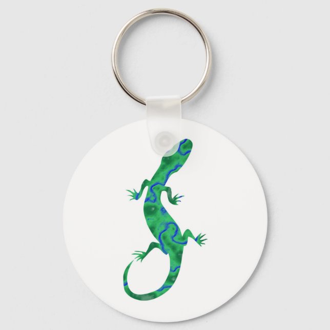 Llavero Grüner Gecko ArtDeco (Anverso)