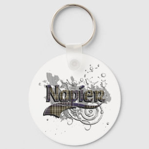 Llavero Grunge del tartán de Napier