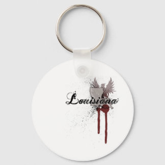 Llavero Grunge Splatter Louisiana Keychain