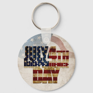 Llavero Grunge USA 4 de julio Gráfico de la Independencia