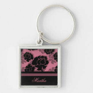 Llavero Grungy Floral Decadence Keychain, Pink