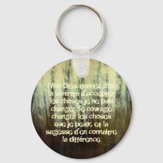 Llavero Grungy Serenity Prayer in French Keychain
