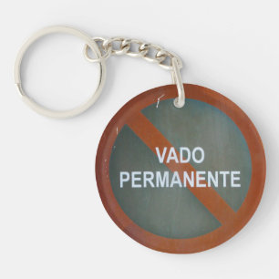 Llavero Grungy Street Rótulo Vado Permanente