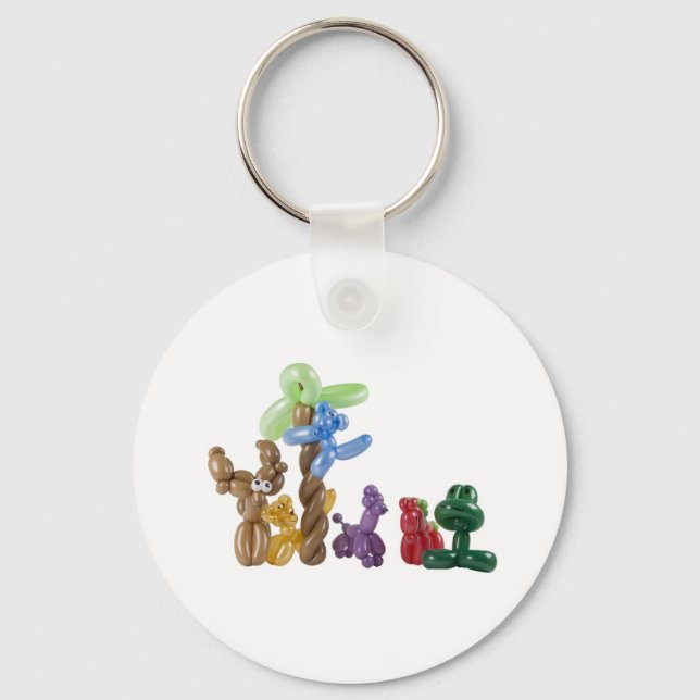 Llavero grupo de animales globos (Anverso)