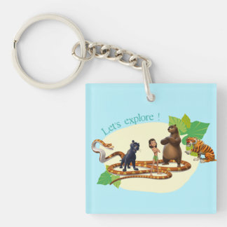 Llavero Grupo de libros de selva grabado 4
