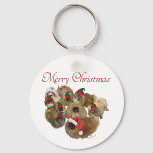 Llavero Grupo de Pekines Navidad