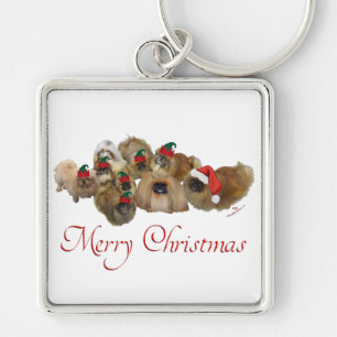 Llavero Grupo de Pekines Navidad