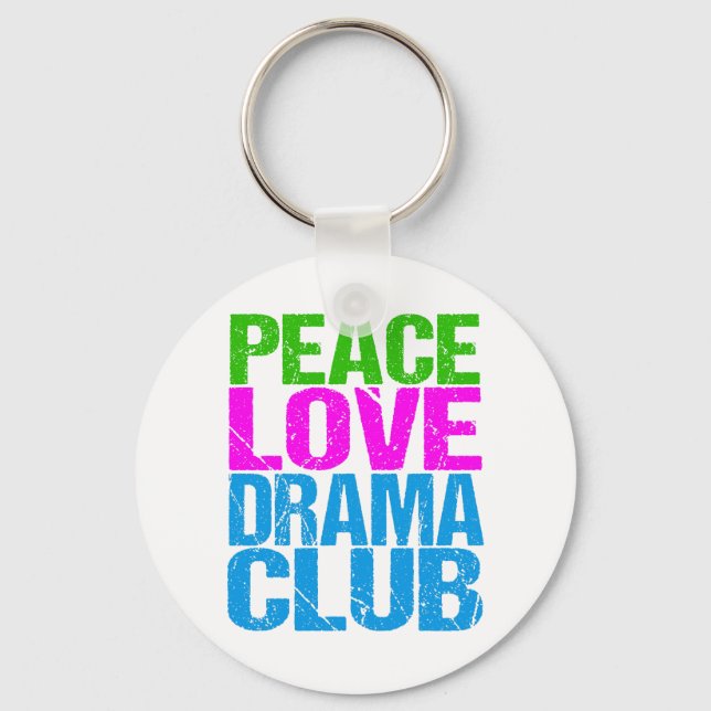 Llavero Grupo de Teatro Cute Club Peace Love Drama (Anverso)