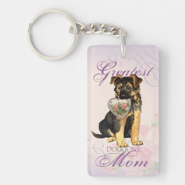 Llavero GSD Heart Mom (Frente)