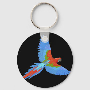 Llavero Guacamayo azul y rojo volador