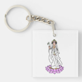 Llavero Guan Yin Bodhisattva sobre la cadena de claves acr