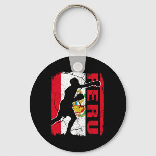 Llavero Guantes de boxeo de Perú con bandera de Perú