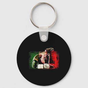Llavero Guantes De Boxeo Grunge Y Bandera Italiana