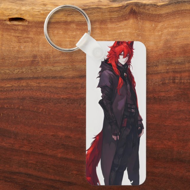 Llavero Guapo Anime Red Wolf (Anverso)