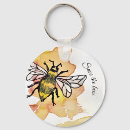 Llavero Guardar el diseño de acuarela de anillo de claves