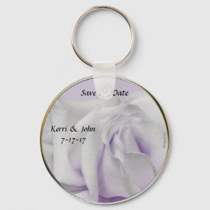 Llavero Guardar la fecha Swirly Pale Violet Wedding Favor