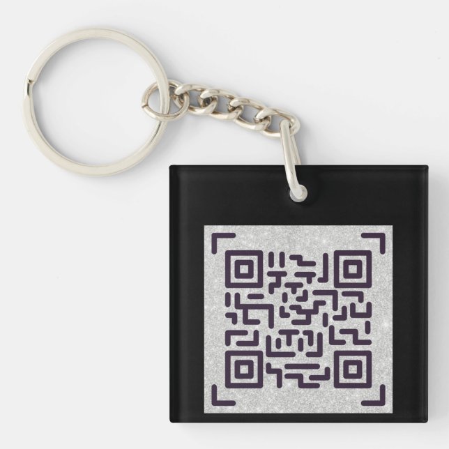 Llavero Guardar papel con esta tarjeta de presentación QR  (Frente)