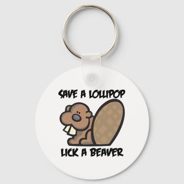 Llavero Guardar un Lick Lollipop como castor (Anverso)