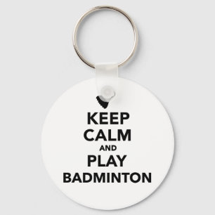 Llavero Guarde el bádminton de la calma y del juego