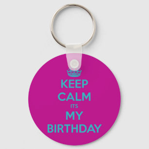 Llavero Guarde la calma que es mi cumpleaños