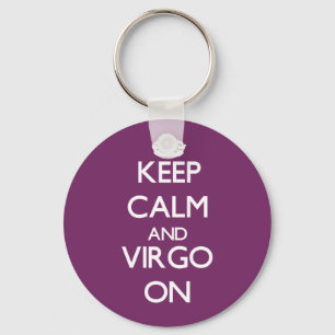 Llavero Guarde la calma y al virgo encendido