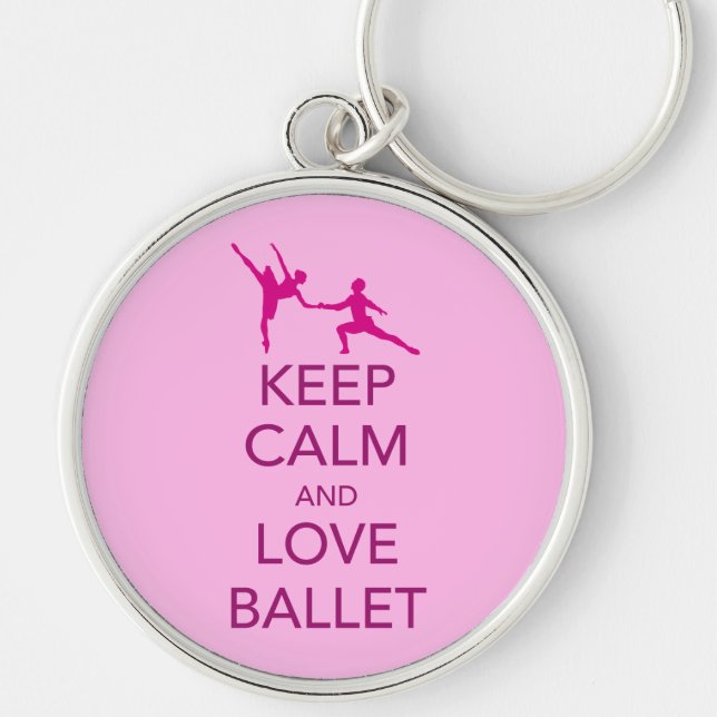 Llavero Guarde la calma y ame la impresión del regalo del (Frente)