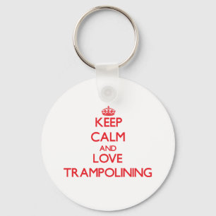 Llavero Guarde la calma y ame Trampolining