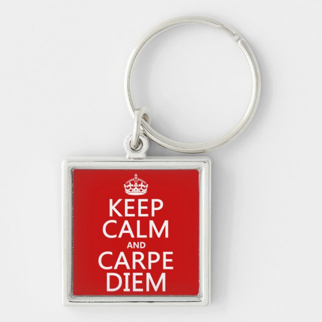 Llavero Guarde la calma y Carpe Diem (Frente)
