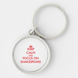 Llavero Guarde la calma y el foco en Shakespeare