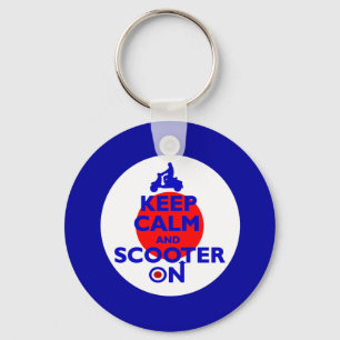 Llavero Guarde la vespa tranquila en blanco de la MOD