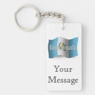 Llavero Guatemala ondeando bandera