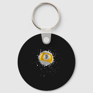 Llavero Guay 9 bolas Nueve billones Billiards Paint Splatt