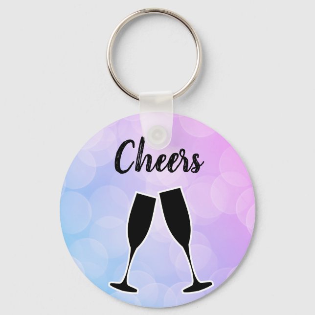 Llavero Guay asombrosa de moda morada con tu nombre (Anverso)