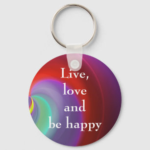 Llavero Guay, asombroso, arcoiris con una cita