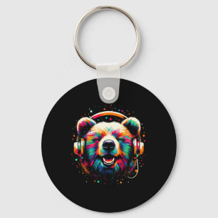 Llavero Guay Bear Auriculares Música Navidades de arte Cum