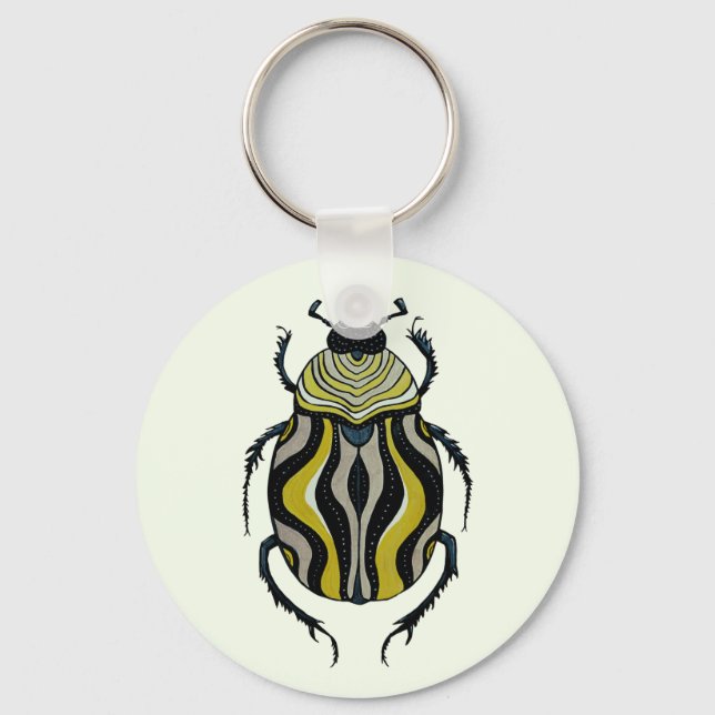 Llavero Guay Beetle Entomology Insect Art (Anverso)
