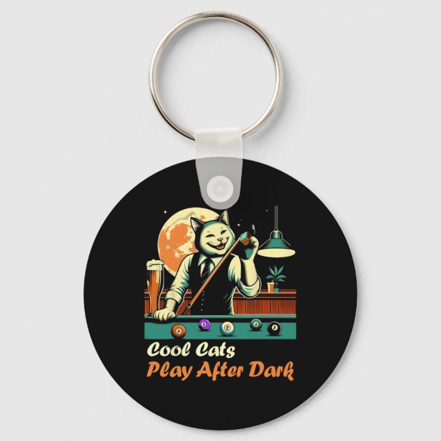Llavero Guay Billiard Jugando Gato Kitty (Anverso)