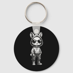 Llavero Guay Bunny Face Con Sungles Easter Day Para Niños 
