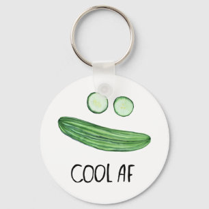 Llavero Guay como pepino acuarela divertida "Guay AF"