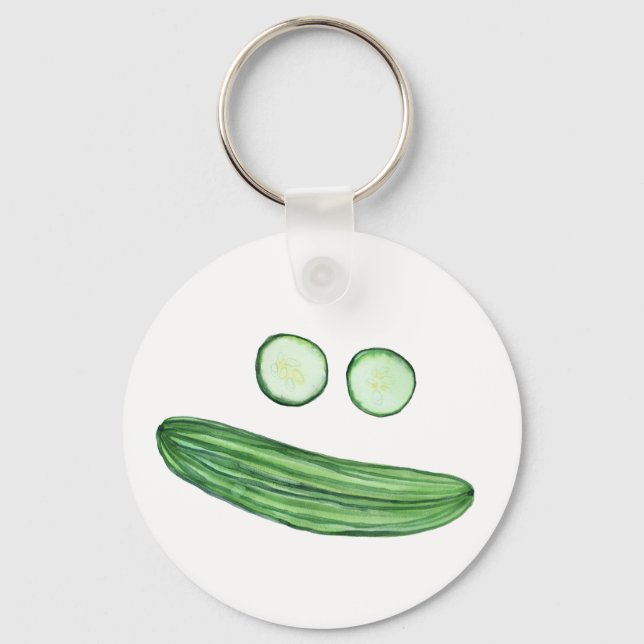 Llavero Guay como un pepino divertido color de agua verde (Anverso)