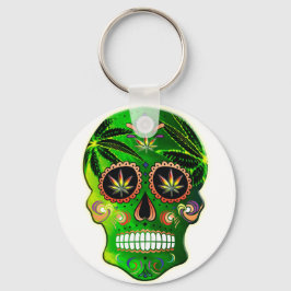 Llavero Guay Day of the Dead Sugar Skull Weed
