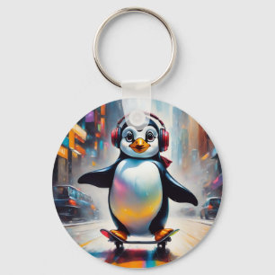 Llavero Guay de pintura de arte digital pingüino